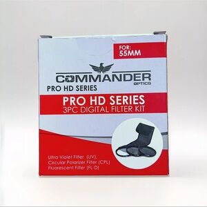 Commander Optics PRO HD 55mm 3PC Filter Kit (UV+CPL+FLD)  Open Box